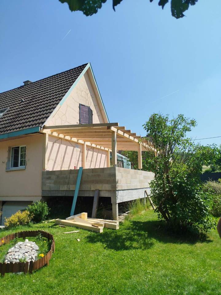 Installation charpente traditionnelle Mulhouse